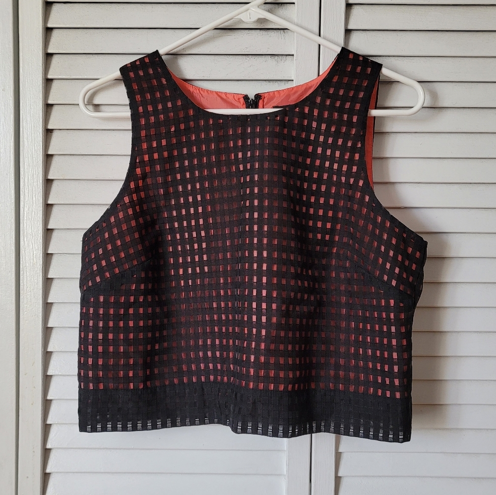 IVANKA TRUMP Cropped Tank Blouse, Size 8